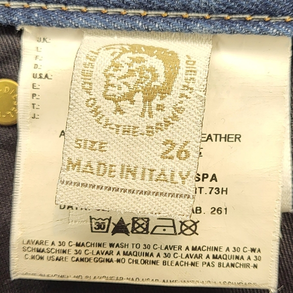 Diesel Viker R Box Distressed Straight Jeans Wash 0073H Size 26x30 - Picture 12 of 13